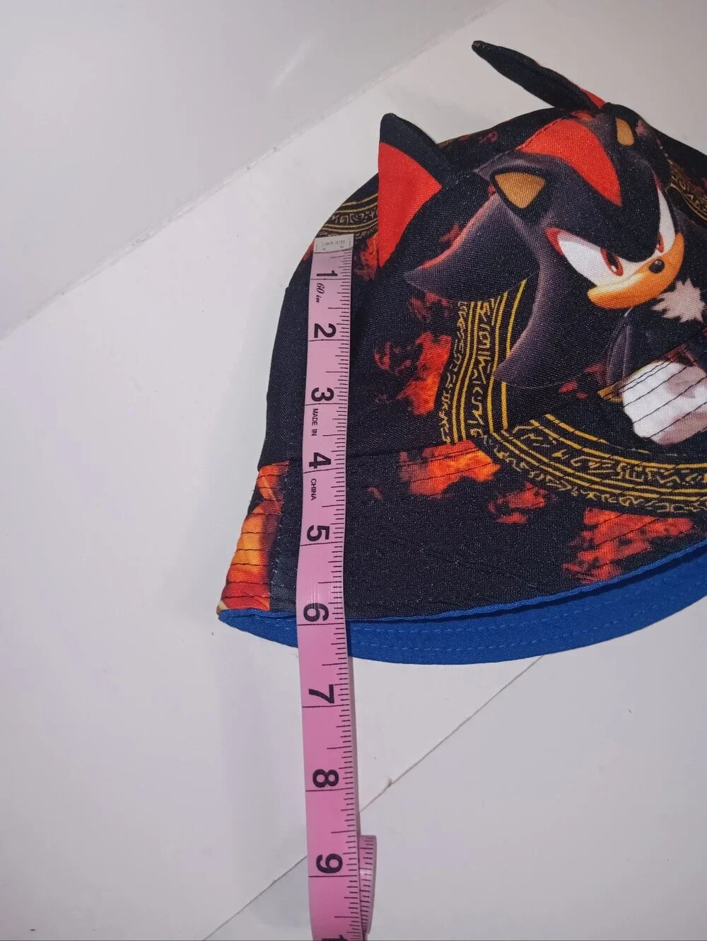 Shadow The Hedgehog Kids Graphic Bucket Hat Black & Red 3D Ears